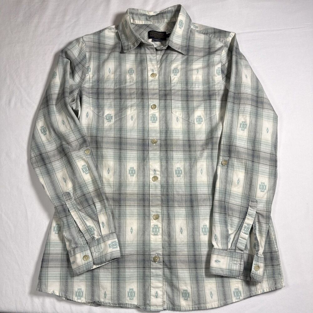 Pendleton Lightweight Southwest Aztec Design Collar Button Up Shirt Size XS